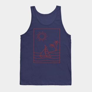The beach is my happy place #2 Tank Top